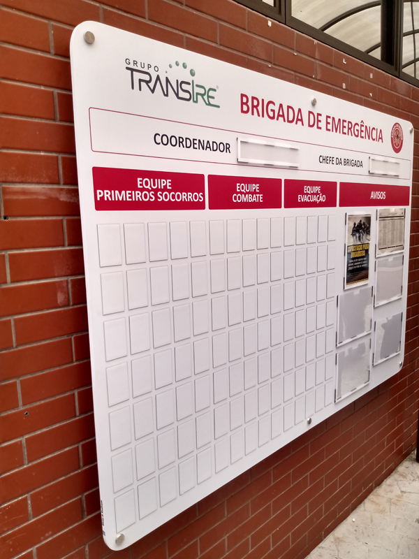 quadro brigada de incêndio magnético