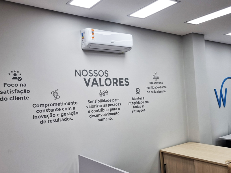 adesivo de parede missão visão e valores